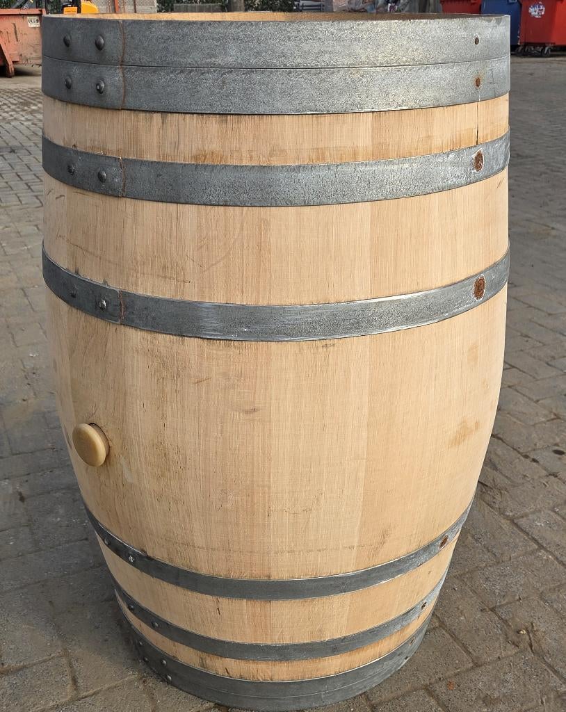 Tonneaux à vin en chêne sablé 225 L (Barils, Tonneaux), 150 litres ou plus, Enlèvement, Comme neuf, Bois