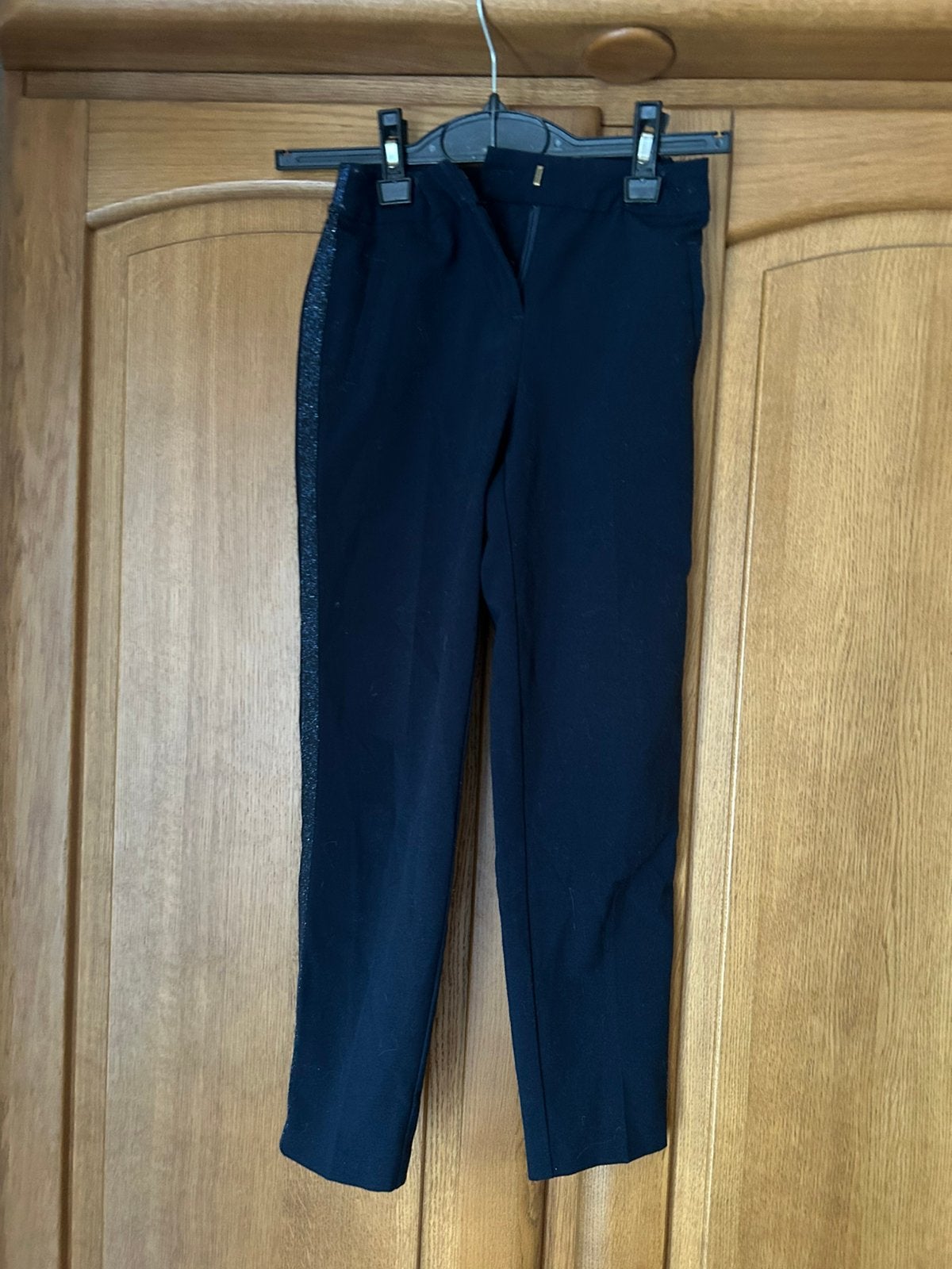 Meisjes blauw broek maat 140, Enlèvement, Utilisé, Fille, Pantalon