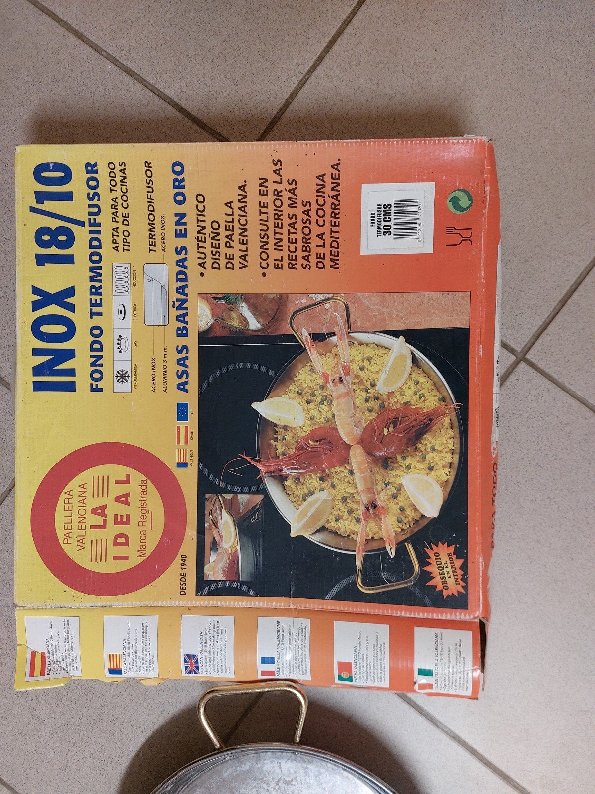paella pan doorsnede 30cm, Huis en Inrichting, Keuken | Potten en Pannen, Ophalen of Verzenden, Gebruikt