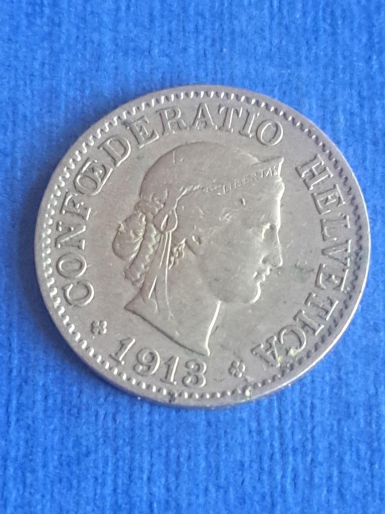 1913 Suisse 10 centimes, rare, Envoi, Autres pays, Monnaie en vrac