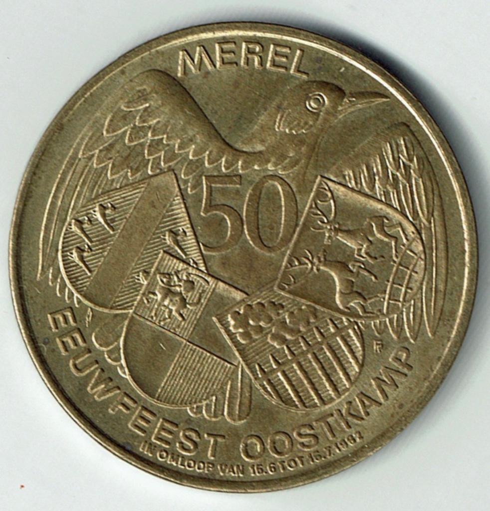Jeton municipale 50 Merel - Centenaire d'Oostkamp, Envoi