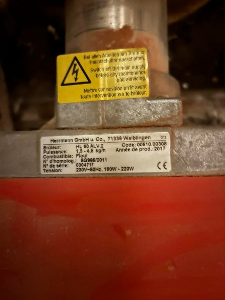 Brûleur fioul chaudière mazout, Doe-het-zelf en Bouw, Ophalen, Gebruikt, Overige typen