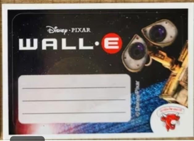 Wall.E: sticker, etiket (La vache qui rit), Ophalen of Verzenden, Zo goed als nieuw, Strip of Tekenfilm
