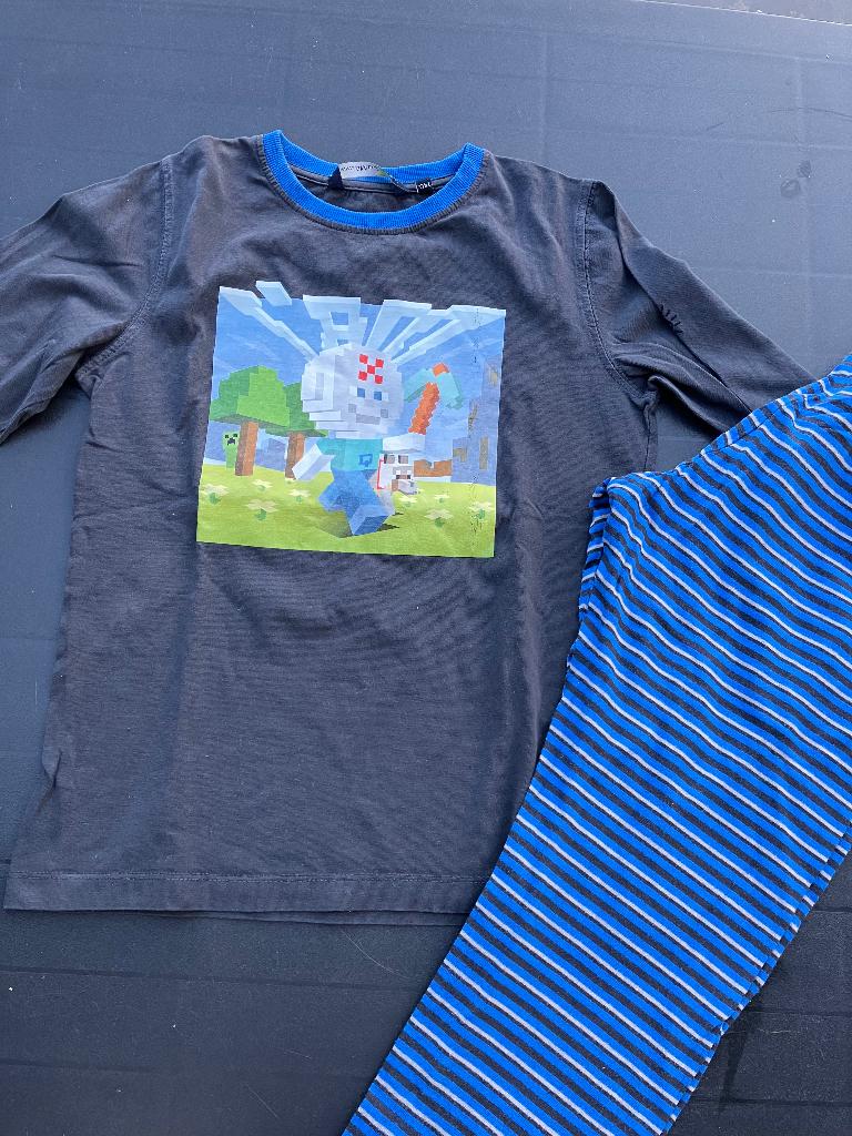 Pyjama Minecraft 134-140, Nacht- of Onderkleding, Gebruikt, Ophalen of Verzenden, JBC.