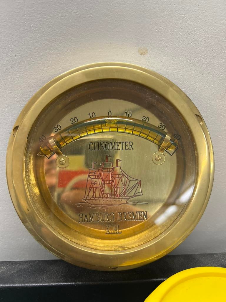 Clinometer koper messing, Ophalen, Koper