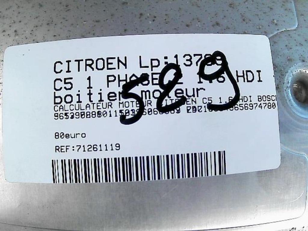 CALCULATEUR MOTEUR CITROEN C5 1.6 HDI BOSCH 9653958980 (529), Autos : Pièces & Accessoires, Enlèvement ou Envoi, Utilisé