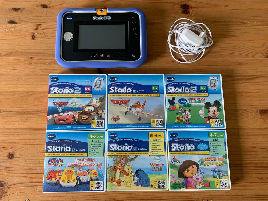 Vtech Storio 3S blauw met spelletjes, Ophalen, Gebruikt