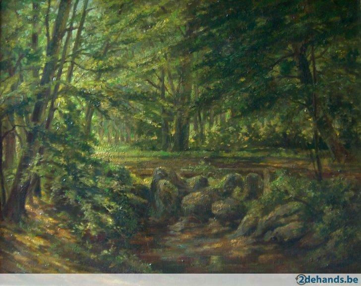 Park van Brasschaat 1947 door Adolf Van Neste, Antiquités & Art, Art | Peinture | Moderne