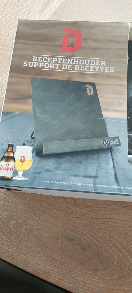 Duvel  receptenhouder ideaal in de keuken of verzamelaar, Ophalen of Verzenden, Duvel