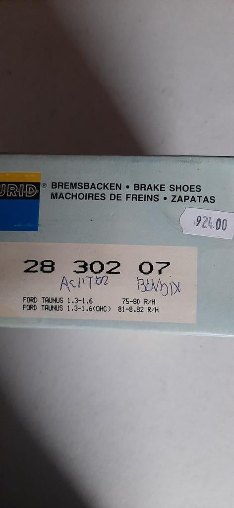 Remschoenen  Ford Taunus  1975  1982, Ophalen of Verzenden