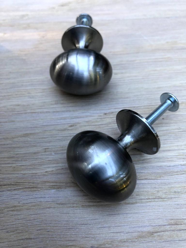 deurknoppen in metaal - inox, Ophalen, Gebruikt, Inox, Klink of Kruk