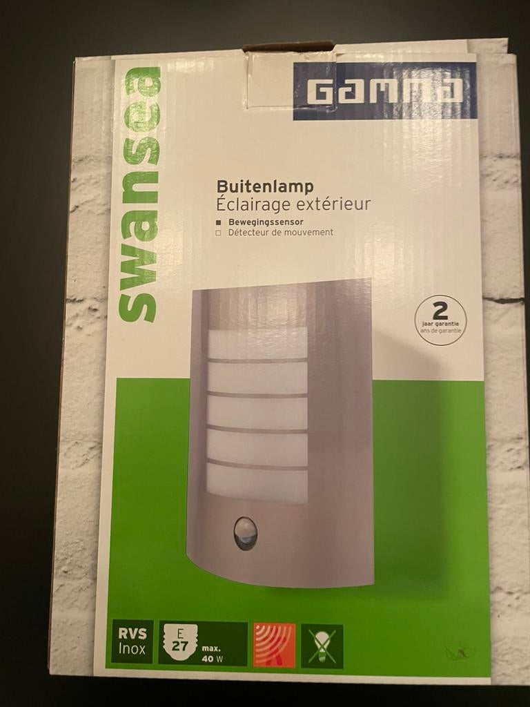 Buitenlamp met sensor, Enlèvement, Neuf