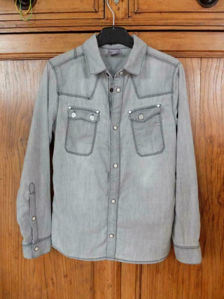 Mooi grijs hemd Baker Bridge Maat 134/140 (jongen), Overhemd of Blouse, Ophalen of Verzenden, Zo goed als nieuw, Baker Bridge
