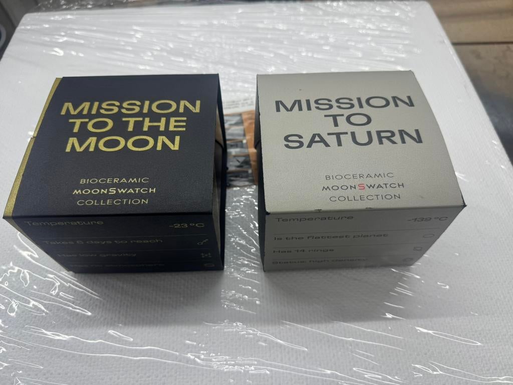 Omega x swatch moon saturn, Handtassen en Accessoires, Horloges | Heren, Ophalen, Nieuw, Omega