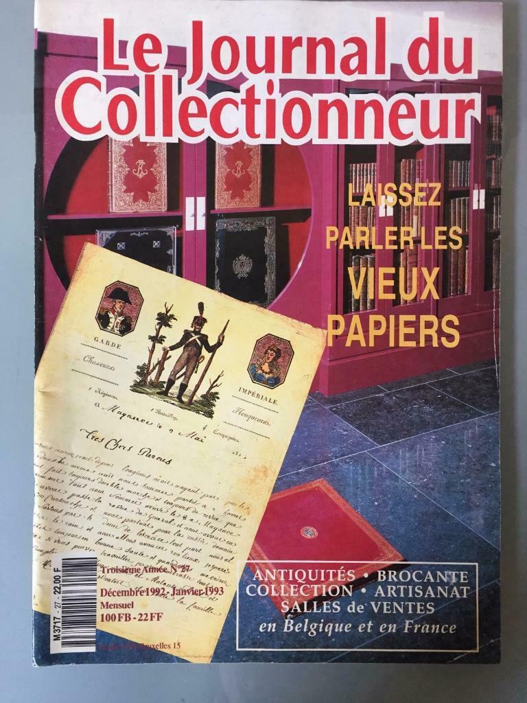 Le Journal du Collectionneur Décembre 1992 - Janvier 1993, Verzenden, 1980 tot heden, Tijdschrift