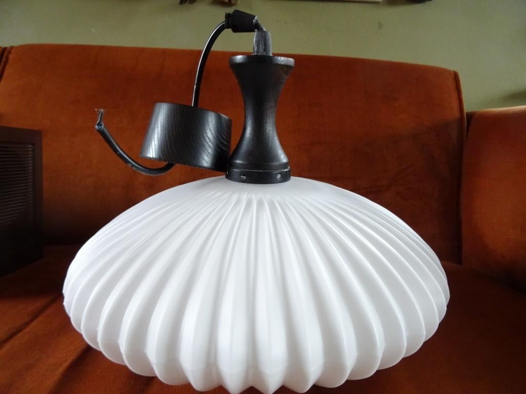 Philips Louis Kalff lampe suspendue vintage Space Age opalin, Space Age, Moins de 50 cm, Enlèvement ou Envoi, Verre