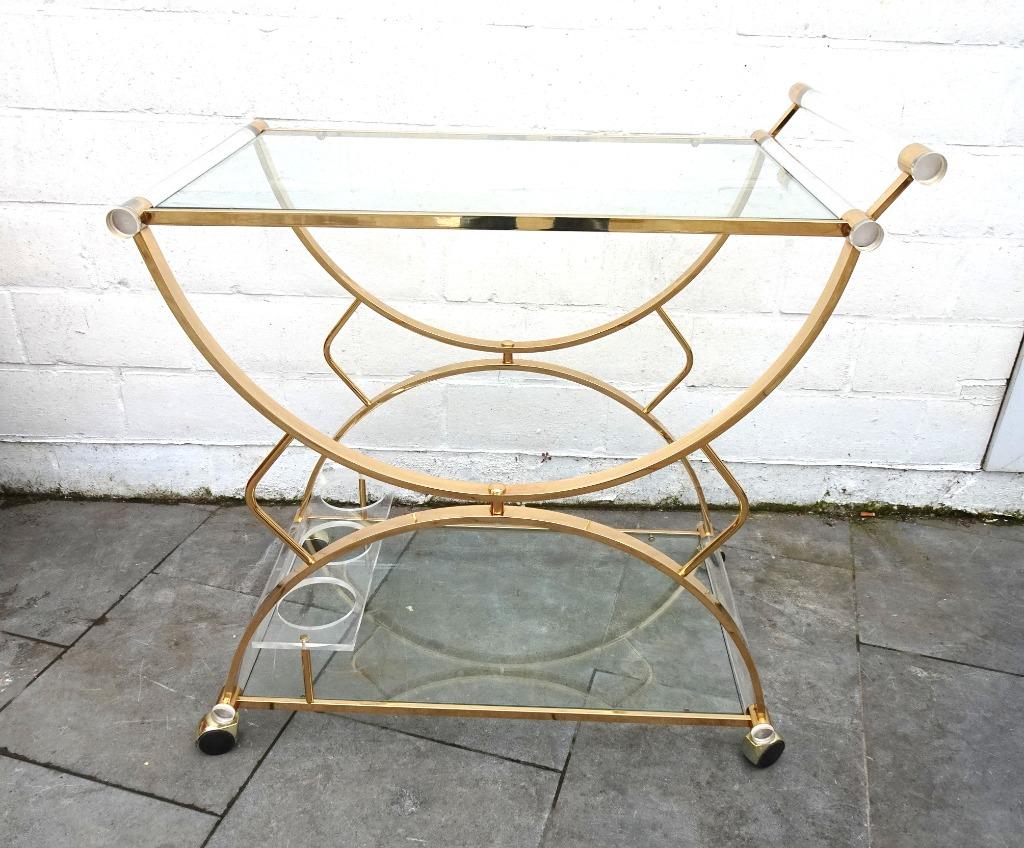 grand chariot vintage design Hollywood Regency lucite, Enlèvement