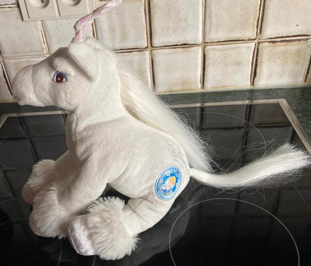 Wit Prinsessen paard,met bolletjes binnenin., Kinderen en Baby's, Speelgoed | Knuffels en Pluche, Ophalen of Verzenden, Zo goed als nieuw