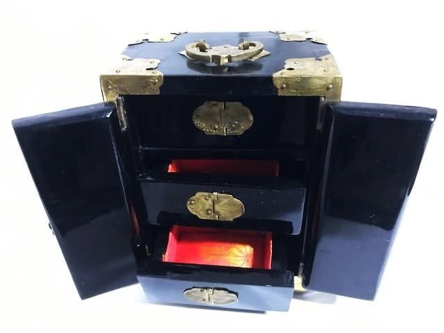 Juwelen Kist Chinees Parelmoer Messing Slot✨😍💑🤗🎁👌, Antiek en Kunst, Ophalen of Verzenden