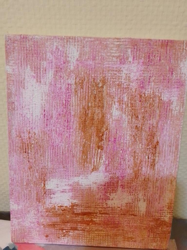Peinture sur toile à base d'acrylique joyeuse et texturée, Enlèvement ou Envoi