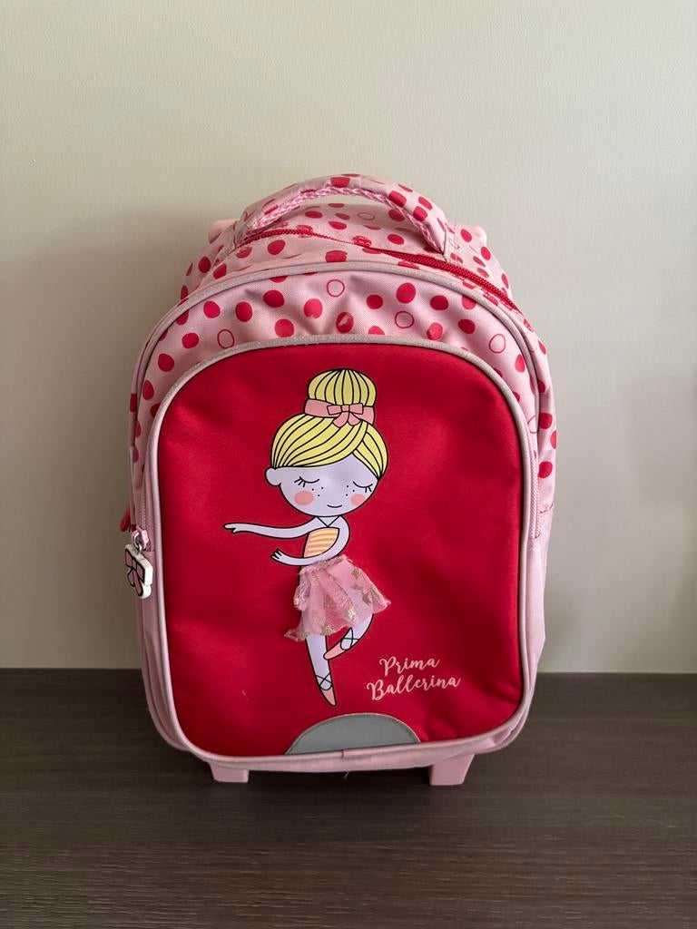 Boekentas trolley ballerina, Enlèvement ou Envoi, 30 à 40 cm, Rose, Moins de 30 cm