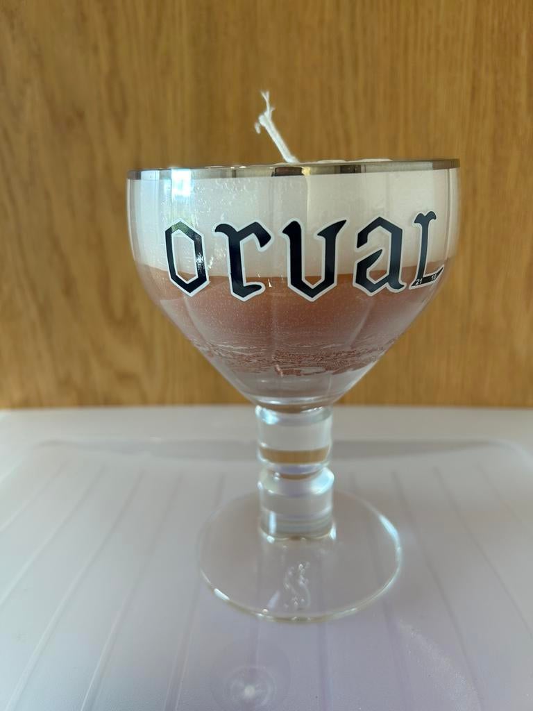 Bougie Orval dans un verre 33cl, Collections, Enlèvement ou Envoi