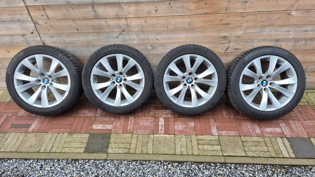 18" Velgen Bmw met winterbanden, komen van een E63, Ophalen, 18 inch, Velg(en), Winterbanden