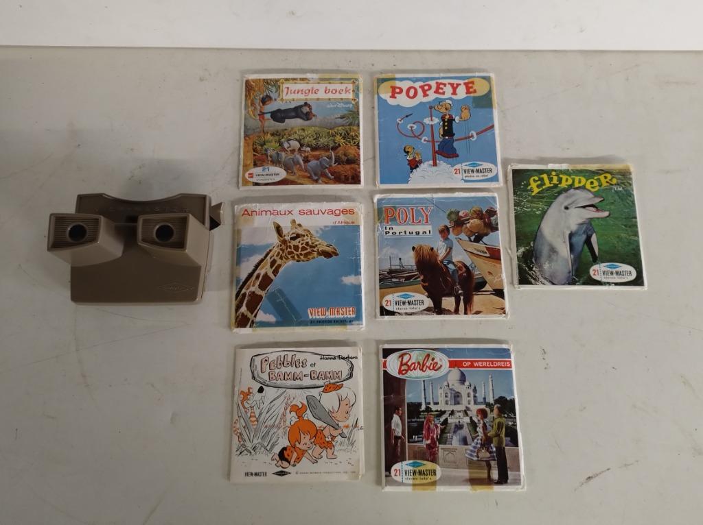 Vintage viewmaster met meerdere oude schijfjes, Antiek en Kunst, Ophalen of Verzenden