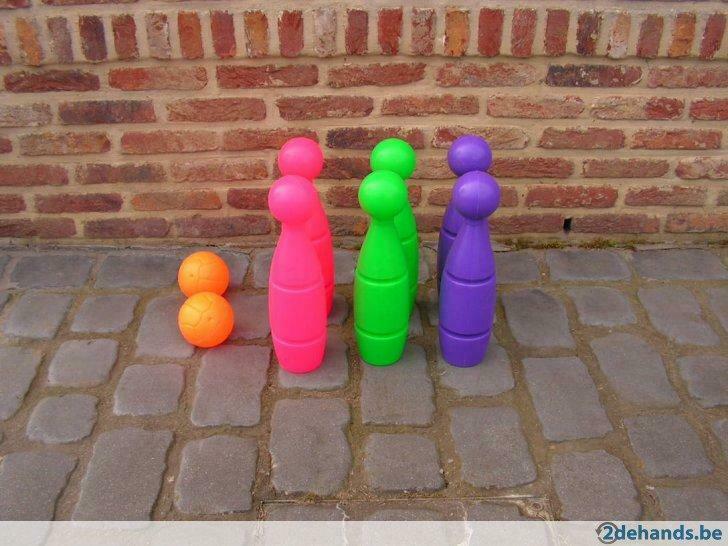 Kegelspel in plastic, Ophalen, Gebruikt