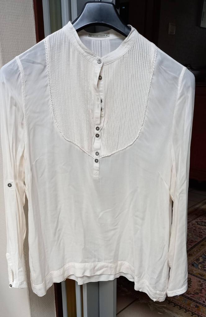 Ecru damesblouse  maat 44 merk Silver Crest, Overige kleuren, Maat 42/44 (L), Ophalen of Verzenden, Zo goed als nieuw