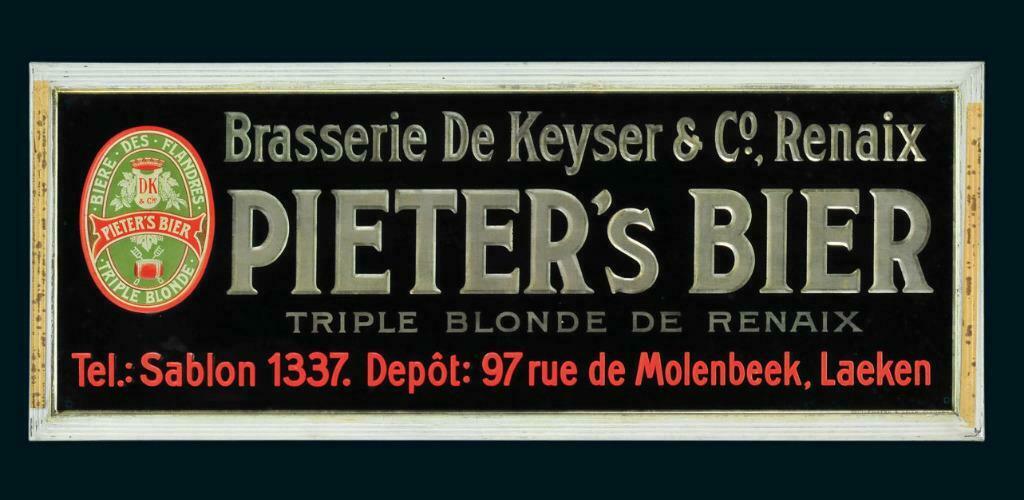 plaque tôle Pieter‘s Bier  1920  Molenbeek Laeken brasserie, Enlèvement ou Envoi