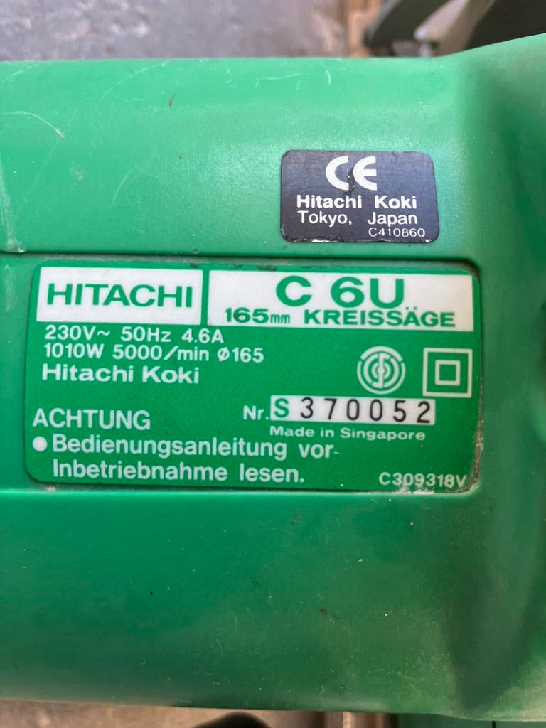 Hitachi cirkelzaag, Doe-het-zelf en Bouw, Gereedschap | Zaagmachines, Ophalen, Gebruikt, Cirkelzaag, 600 tot 1200 watt