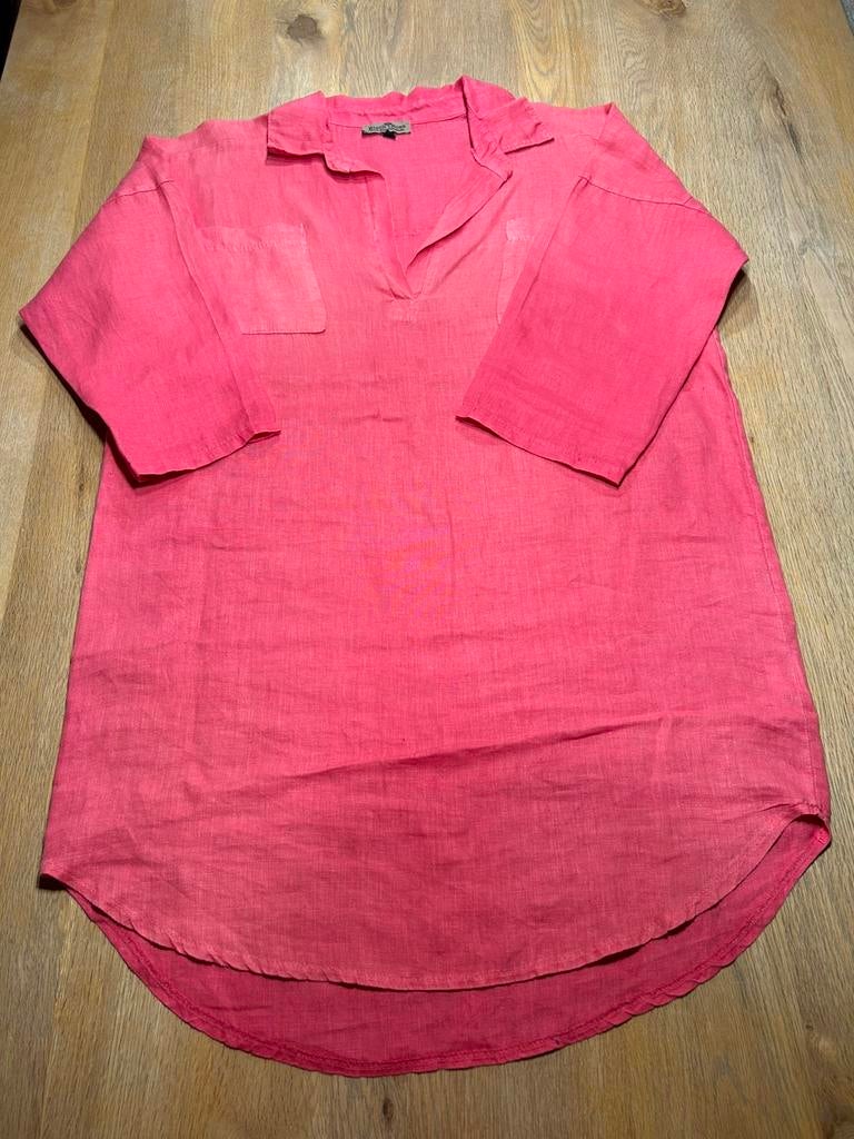 Roze linnen tuniek jurk Black Rose maat 1 Smal, Vêtements | Femmes, Enlèvement ou Envoi, Comme neuf, Taille 36 (S), Rose