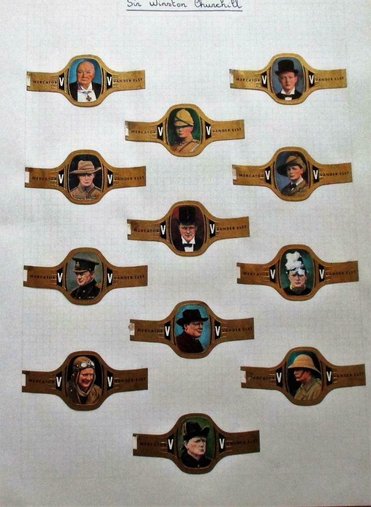Sigarenbanden - Sir Winston Churchill - Mercator-Vander Elst, Enlèvement ou Envoi, Utilisé, Bagues de cigare