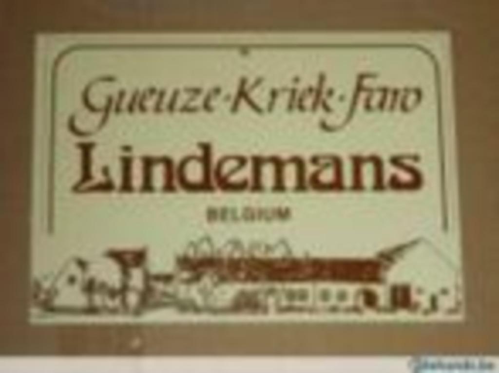 Beersign.Reclame.Plastiek.Gueuze.Kriek.Lambic.Faro.Lindemans, Ophalen of Verzenden, Zo goed als nieuw, Reclamebord, Plaat of Schild