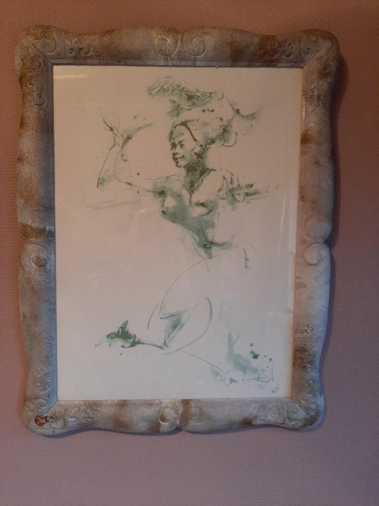 Schilderij van Afrikaanse vrouw, Ophalen
