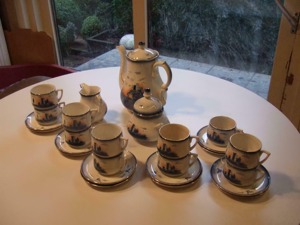 Koffieservies Sarreguemines, Ophalen