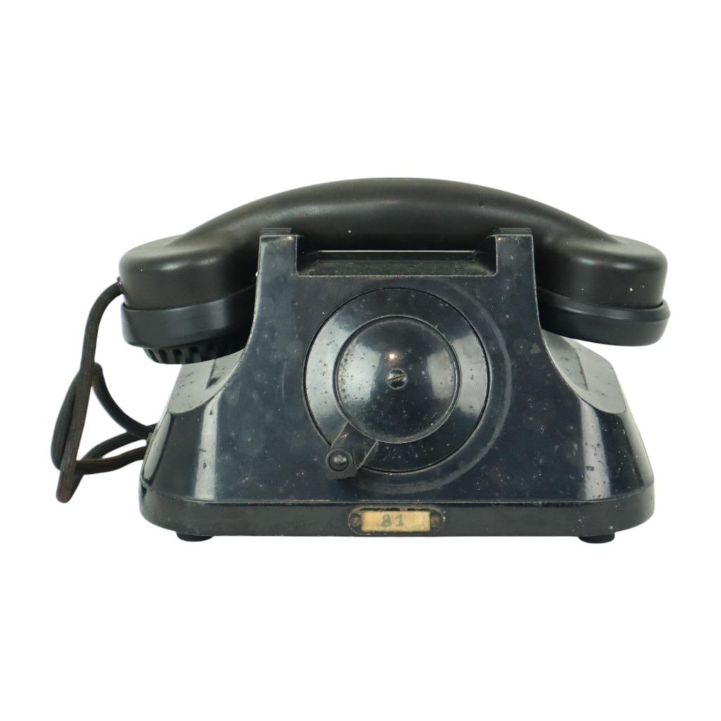 Oude Militaire Telefoon Metaal Bakeliet ATEA Type 1949, Enlèvement ou Envoi, Utilisé, Bakélite