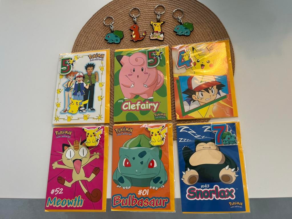 Cartes d'anniversaire et porte-clés Pockemon, Enlèvement, Comme neuf