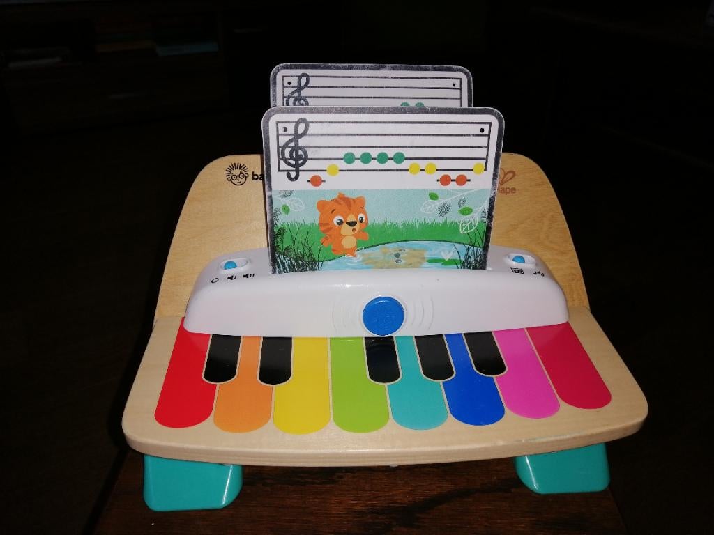 Baby Einstein, houten piano van het merk Hape, Ophalen of Verzenden, Gebruikt, Overige typen, Met geluid