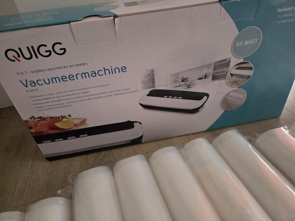 Vaccuum machine in perfecte met groot pakket folie, Ophalen of Verzenden, Zo goed als nieuw