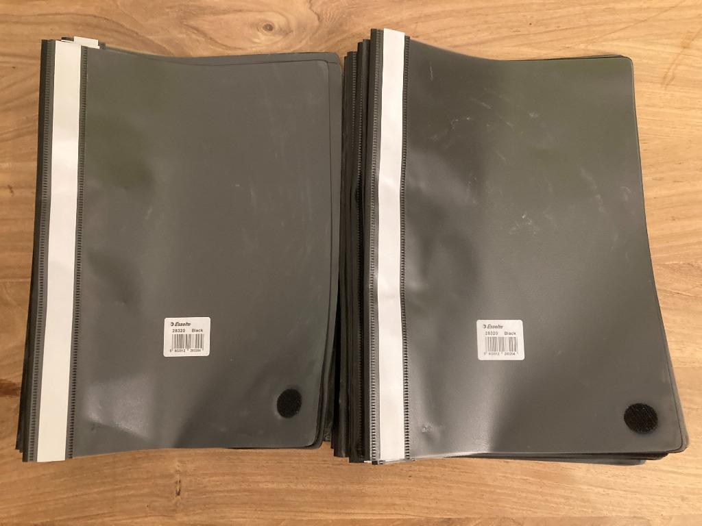 Zwarte bestekmapjes - 27 stuks - Esselte, Ophalen of Verzenden, Gebruikt