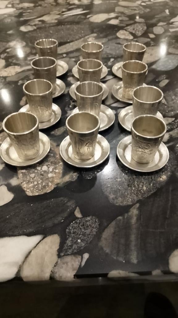 handgemaakt Ardennen tin glas, Ophalen of Verzenden