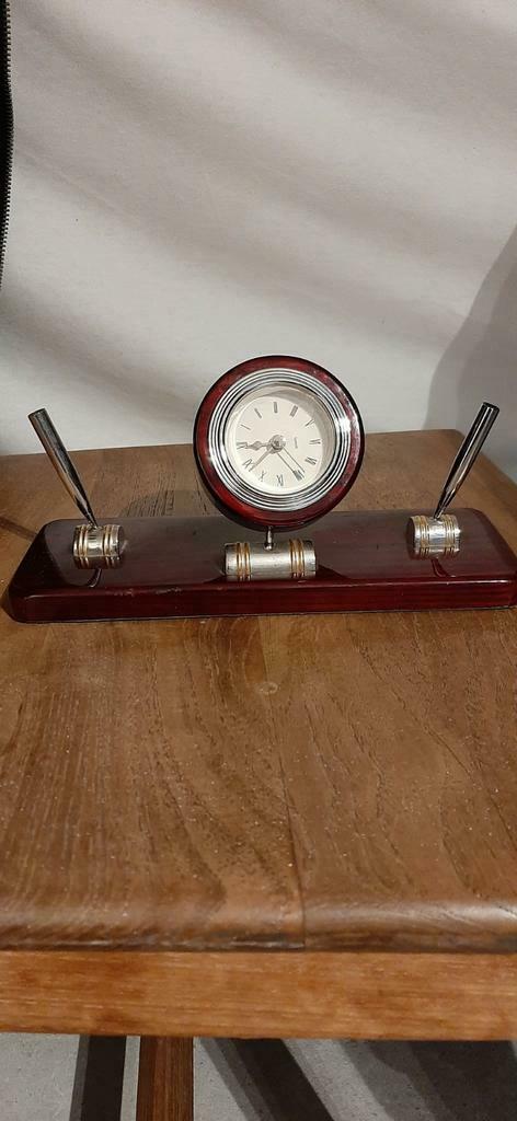 Vintage pennenhouder met klokje,Mooie staat !, Ophalen of Verzenden