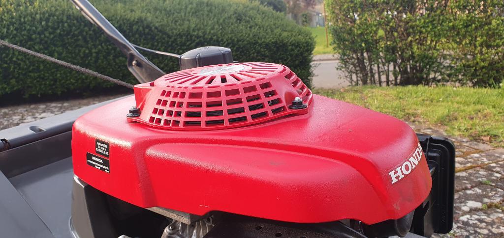 grasmaaier Honda HRX 537  , 7 PK motor, maaien zonder afval, Tuin en Terras, Zo goed als nieuw, Opvangbak