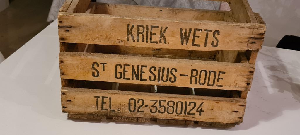 kriek wets st genesius rode krat, Verzamelen, Biermerken, Ophalen of Verzenden
