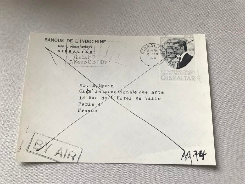 Brion Gysin artpost kaart jaren 70, Ophalen of Verzenden