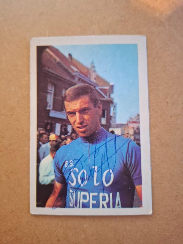 Kaart Maple Leaf 1966-Rik Van Looy gesigneerd, Ophalen of Verzenden, Gebruikt, Spelerskaart