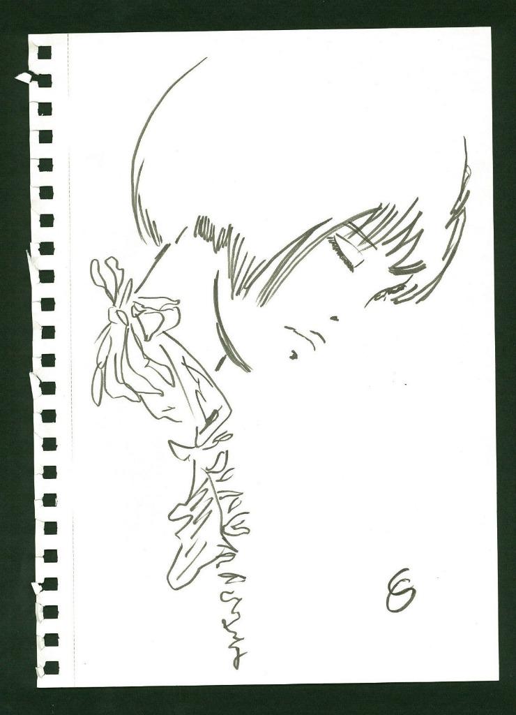 Guido Crepax pen&inkt tekening 'Valentina' - getek. monogram, Verzenden