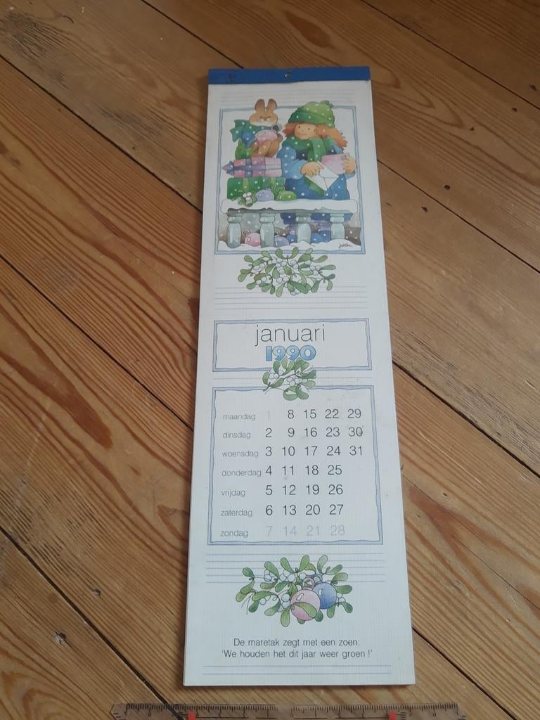 Calendrier : Jaklien Moerman, 1990, Enlèvement ou Envoi, Comme neuf